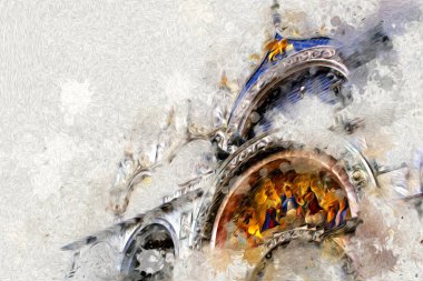 Venedik sanat eskizi çizimi eğlenceli tasarım antika retro