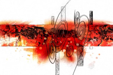 soyut renk tasarımı sanat illüstrasyonu