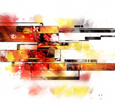 soyut renk tasarımı sanat illüstrasyonu