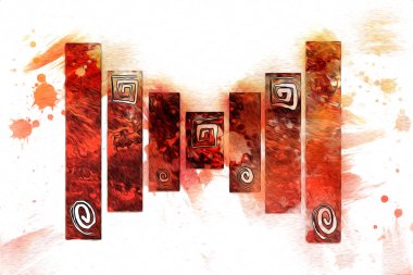 soyut renk tasarımı sanat illüstrasyonu