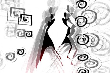 Afrikalı etnik retro-klasik illüstrasyon