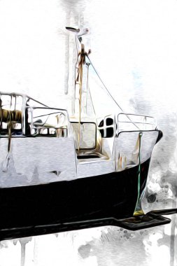 Askeri gemi, Atlantik Denizi 'nin engebeli çizimlerinden geçiyor.