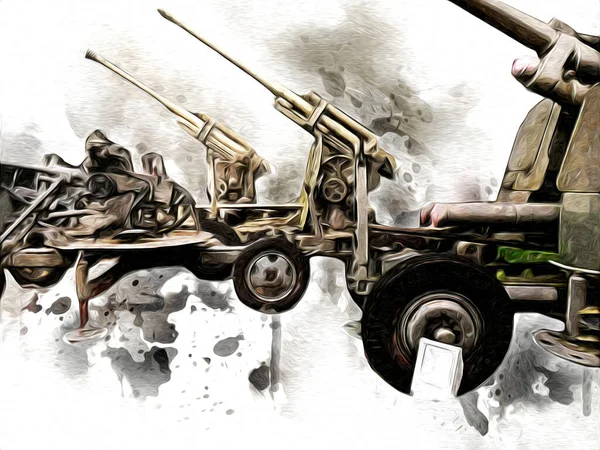 Пво Иллюстрация Армейского Рисунка — стоковое фото