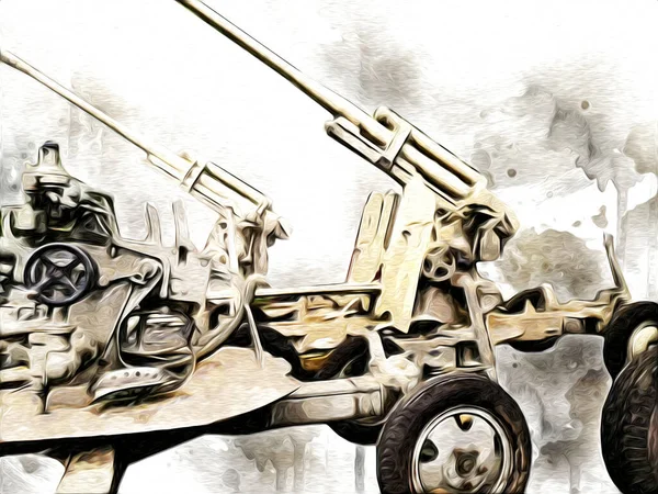 Пво Иллюстрация Армейского Рисунка — стоковое фото