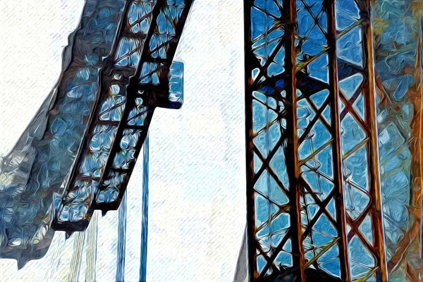 Будівництво Будівельного Майданчика Риштуванням Старовинних Художніх Ілюстрацій Ескіз Малюнка — стокове фото