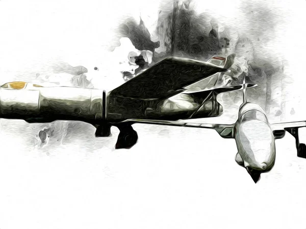 อเมร นเคร องบ บไล เคร องบ นภาพวาดศ ลปะว นเทจ — ภาพถ่ายสต็อก