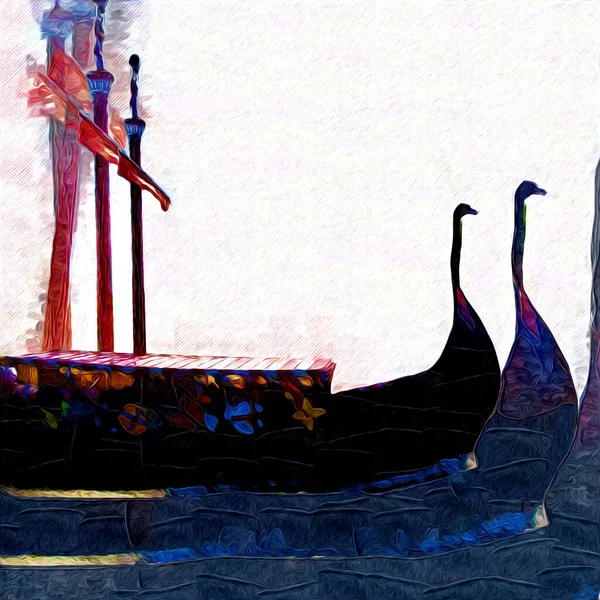 Piratenschiff Segeln Auf Dem Meer Illustration Kunst Zeichnung Skizze Jahrgang — Stockfoto