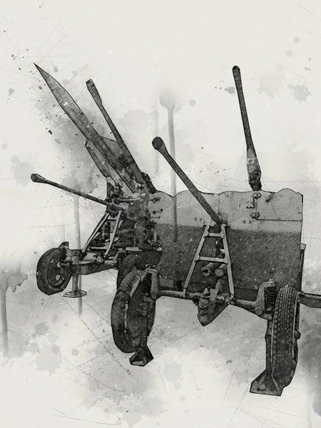 battlefield cannon military art illustration drawing sketch