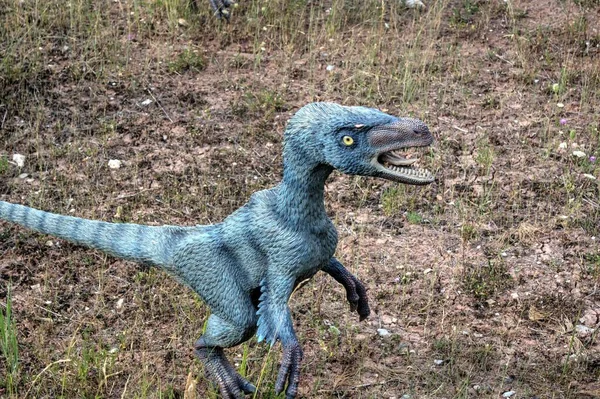 Park Dinosaurů Dinosaurus Pozadí Přírody Hračkoví Dinosauři Zábavním Parku — Stock fotografie