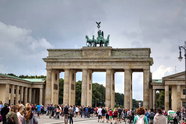 Berlín Puerta Brandeburgo Berlín Fotografía Antigüedad Retro Vintage — Foto de Stock