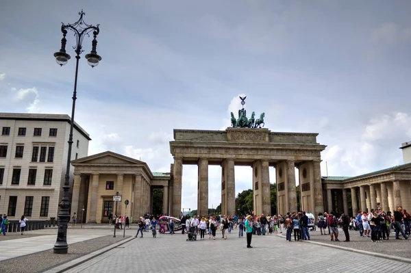 Berlin Brandenburg Gate Berlim Fotografia Antiguidade Retro Vintage — Fotografia de Stock