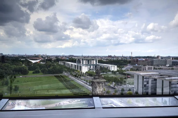 Berlin Skyline Panorama Tower Spree River Sunset Germany — стокове фото