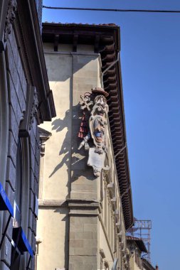 Eski şehir Firenze İtalya 'nın merkezinde mimar ve restoranlar