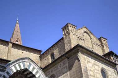 Eski şehir Firenze İtalya 'nın merkezinde mimar ve restoranlar
