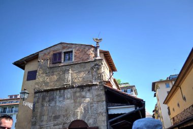 Eski şehir Firenze İtalya 'nın merkezinde mimar ve restoranlar