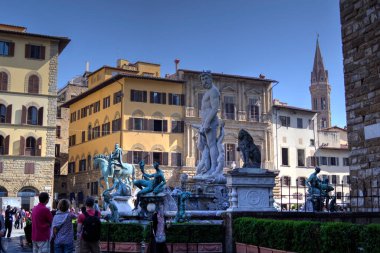 Palazzo Vecchio ile Piazza della Signoria, Floransa, İtalya