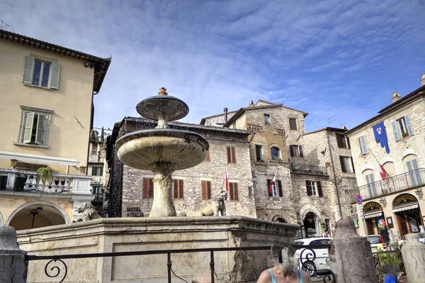 Antike Gasse Der Historischen Stadt Assisi Umbrien Italien — Stockfoto