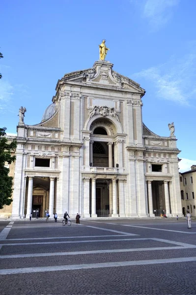 Vue Basilique Santa Maria Degli Angeli Près Assise Italie — Photo