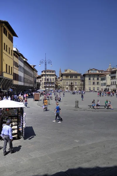 Piazza Della Signoria Palazzo Vecchio Florence Italy — стокове фото