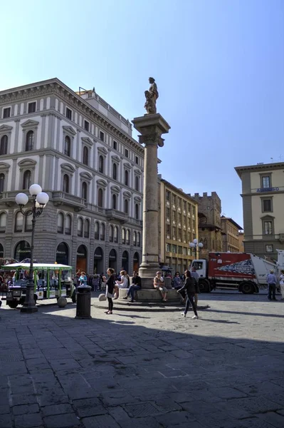 Rua Estreita Acolhedora Florença Toscana Itália Foto Vintage Retro — Fotografia de Stock