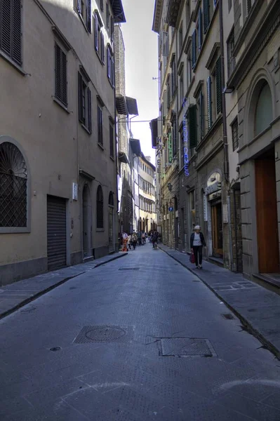 Smalle Gezellige Straat Florence Toscane Italië Fotografie Vintage Retro — Stockfoto