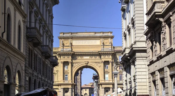 Rua Estreita Acolhedora Florença Toscana Itália Foto Vintage Retro — Fotografia de Stock