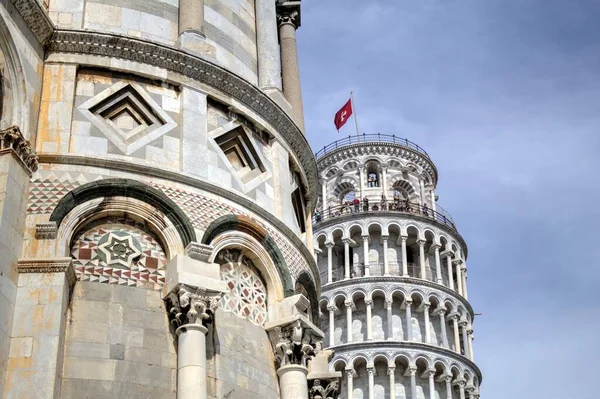 Pisa Nın Güzel Sokak Manzarası Pisa Kulesi Pisa Talya — Stok fotoğraf