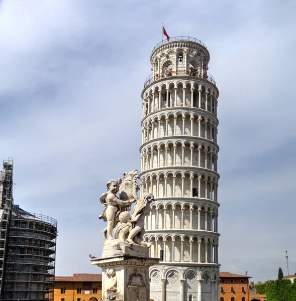 Pisa Nın Güzel Sokak Manzarası Pisa Kulesi Pisa Talya — Stok fotoğraf