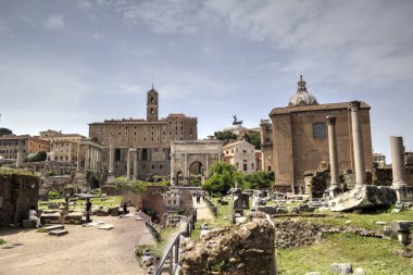 Roman ruins in Rome, Forum Romanum Italy