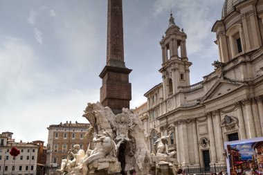 Rome - beautiful piazza Navona, Italy retro vintage antique