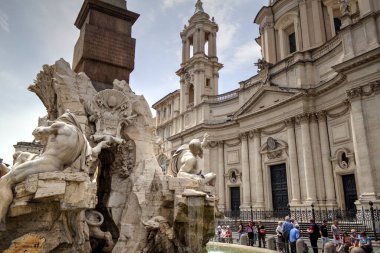 Rome - beautiful piazza Navona, Italy retro vintage antique