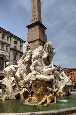 Rome - beautiful piazza Navona, Italy retro vintage antique