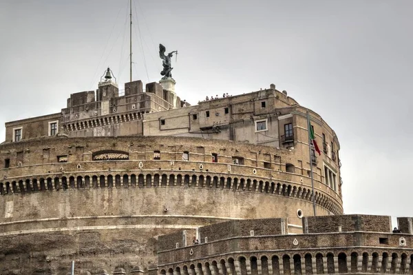 Burg Des Heiligen Engels Mausoleum Hadrian Castel Santangelo Ein Hoch — Stockfoto