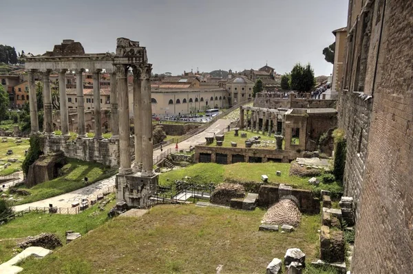 Римские Руины Риме Форум Romanum Italy — стоковое фото