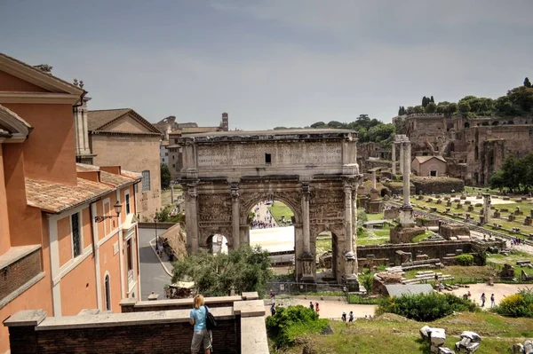 Roman Ruins Rome Forum Romanum Italy — ストック写真