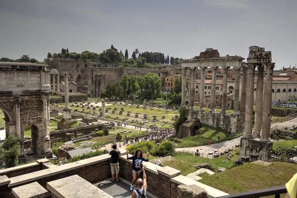 Roman Ruins Rome Forum Romanum Italy — Fotografia de Stock