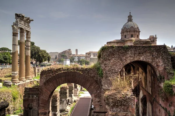 Roman Ruins Rome Forum Romanum Italy — Φωτογραφία Αρχείου