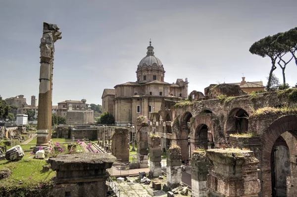 Roman Ruins Rome Forum Romanum Italy — Fotografia de Stock