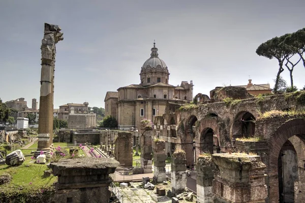 Roman Ruins Rome Forum Romanum Italy — Φωτογραφία Αρχείου