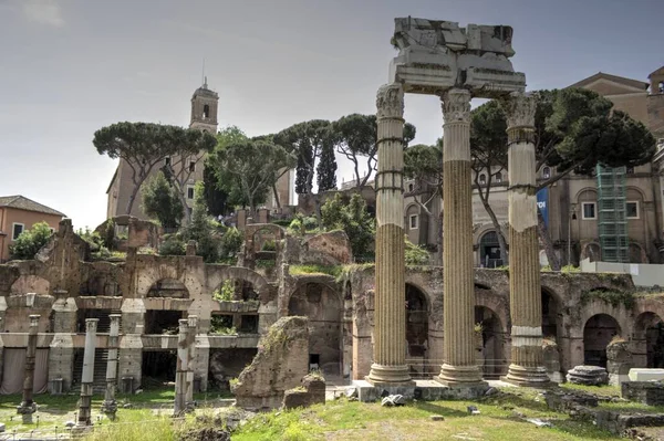 Римские Руины Риме Форум Romanum Italy — стоковое фото