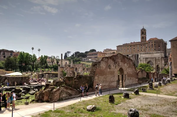 Roman Ruins Rome Forum Romanum Italy — Fotografia de Stock