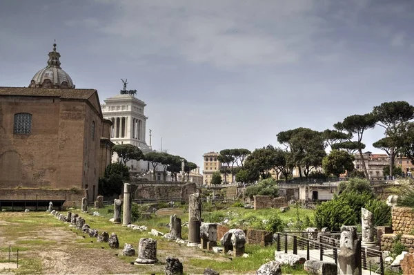 Roman Ruins Rome Forum Romanum Italy — ストック写真