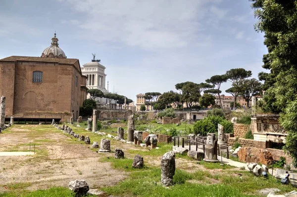 Roman Ruins Rome Forum Romanum Italy — Foto de Stock