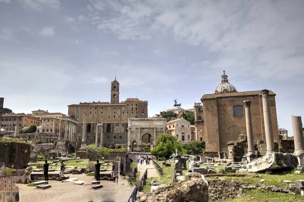 Roman Ruins Rome Forum Romanum Italy — Fotografia de Stock