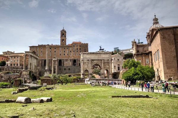 Roman Ruins Rome Forum Romanum Italy — Fotografia de Stock