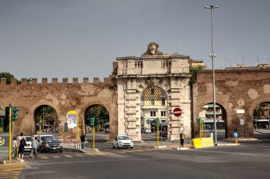 Roma, İtalya 'da pitoresk bir cadde, mimari
