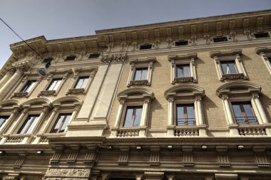 Roma, İtalya 'da pitoresk bir cadde, mimari