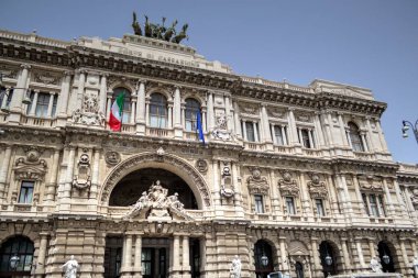 Roma, İtalya 'da pitoresk bir cadde, mimari