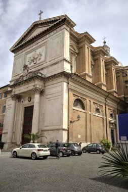 Roma, İtalya 'da pitoresk bir cadde, mimari