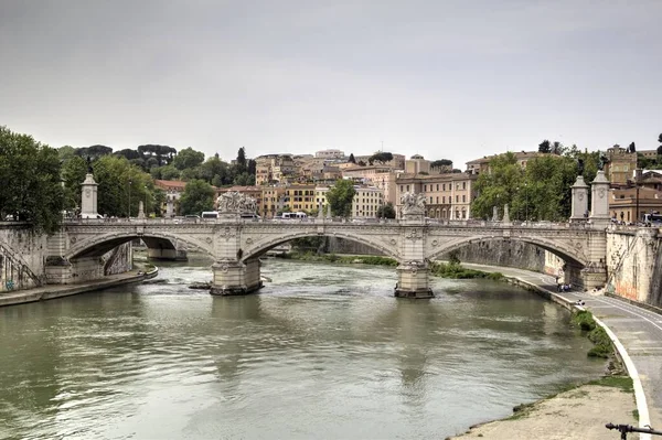 Ponte Vittorio Emanuele Řím Itálie — Stock fotografie